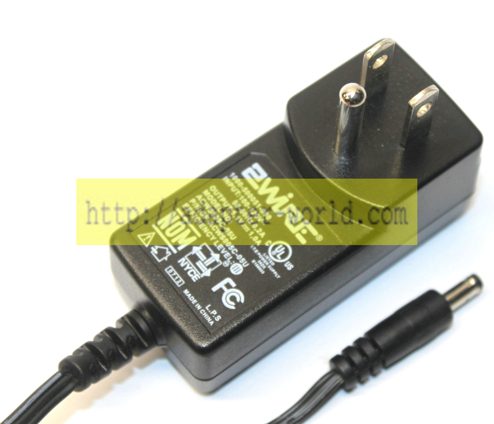 *Brand NEW* 5.1 Volts 1 A AC Adapter 2Wire ACWS005C-05U Plug-In Charger Power Supply